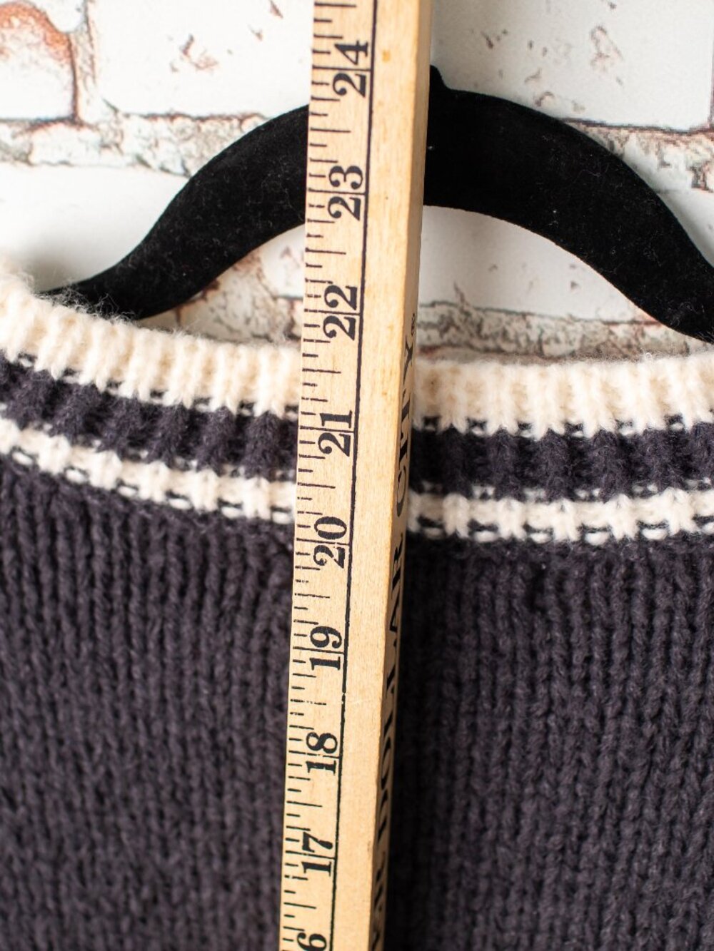 NEW Grey Bandit Anthropologie Women's M Chunky Knit Sweater Gray Cream Oversized - Picture 5 of 6